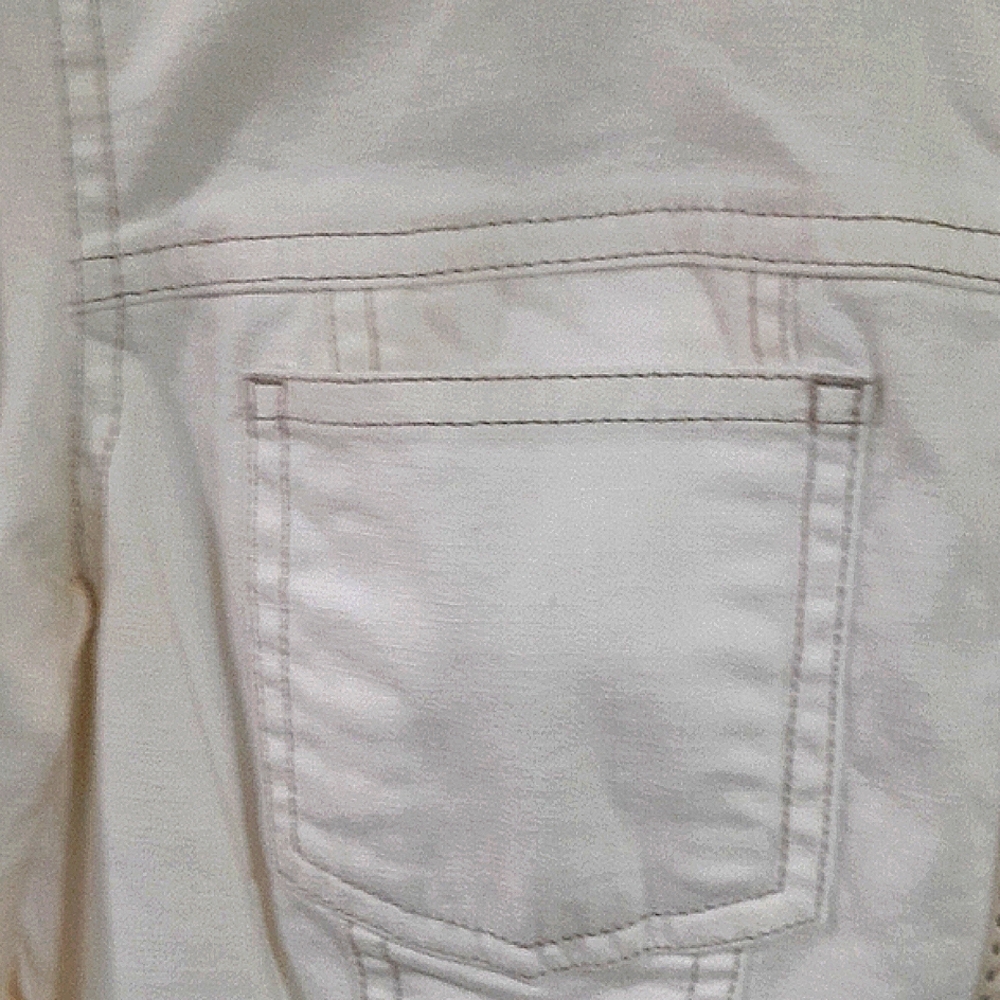 Sigrid Olsen White Jean Jacket with Tailored Fit - Picture 5 of 6